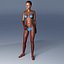 3d max rigged black female figure