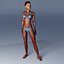 3d max rigged black female figure