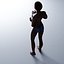 3d max rigged black female figure