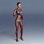 3d max rigged black female figure