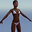 3d max rigged black female figure