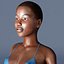 3d max rigged black female figure
