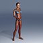 3d max rigged black female figure