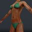 3d max rigged black female figure