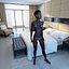 3d max rigged black female figure