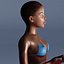 3d max rigged black female figure