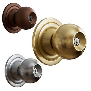 3D 3 Door Knobs