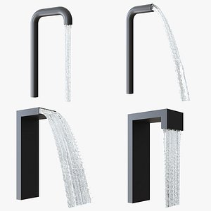 Animated pouring water taps set 01