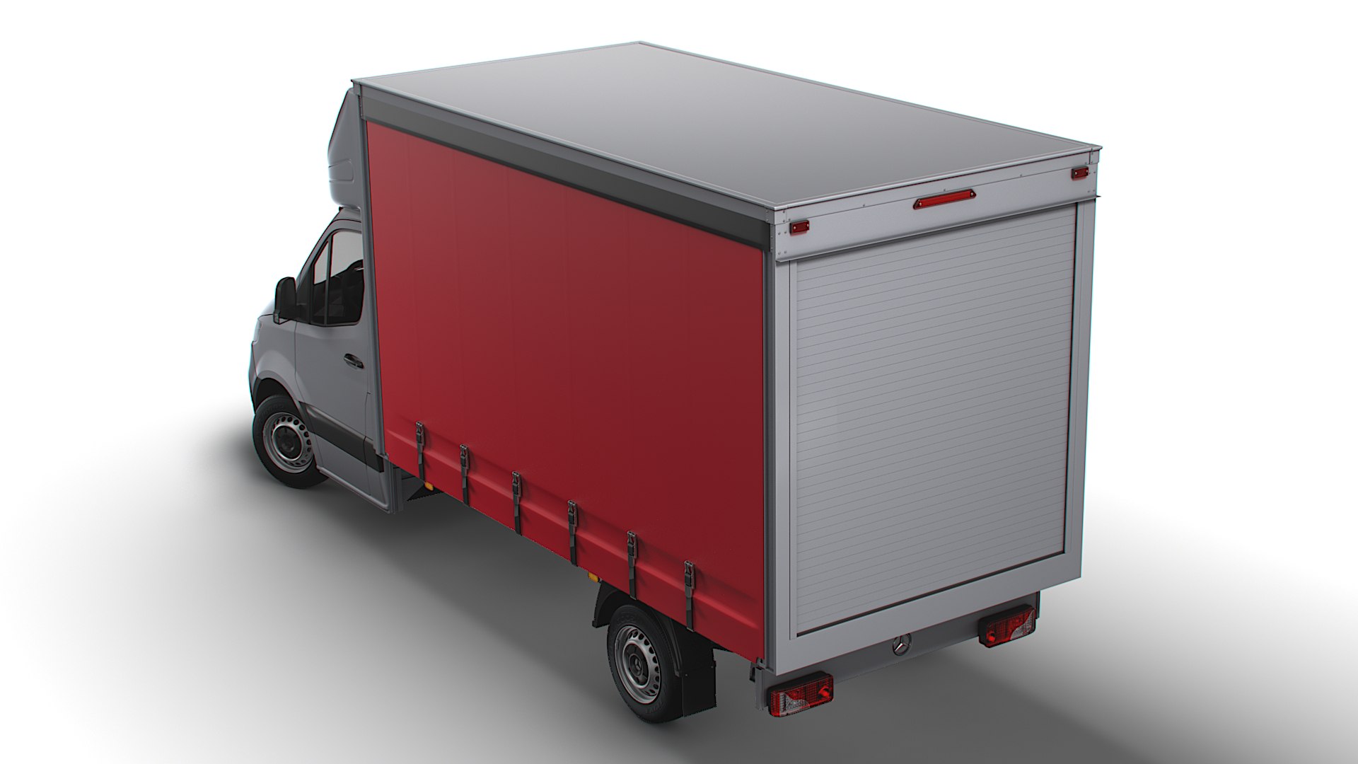 Mercedes Benz Sprinter Luton Curtain Sider 2023 Model - TurboSquid 2055905