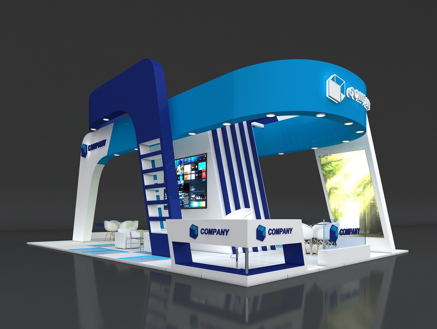 3D Exhibit Stand Stall - TurboSquid 1623150