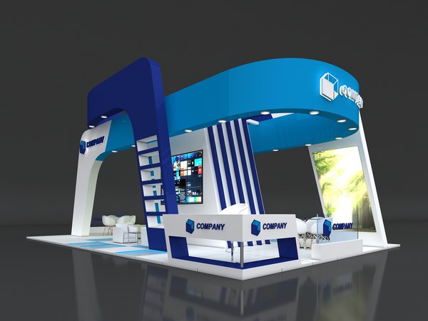 3D exhibit stand stall - TurboSquid 1623150