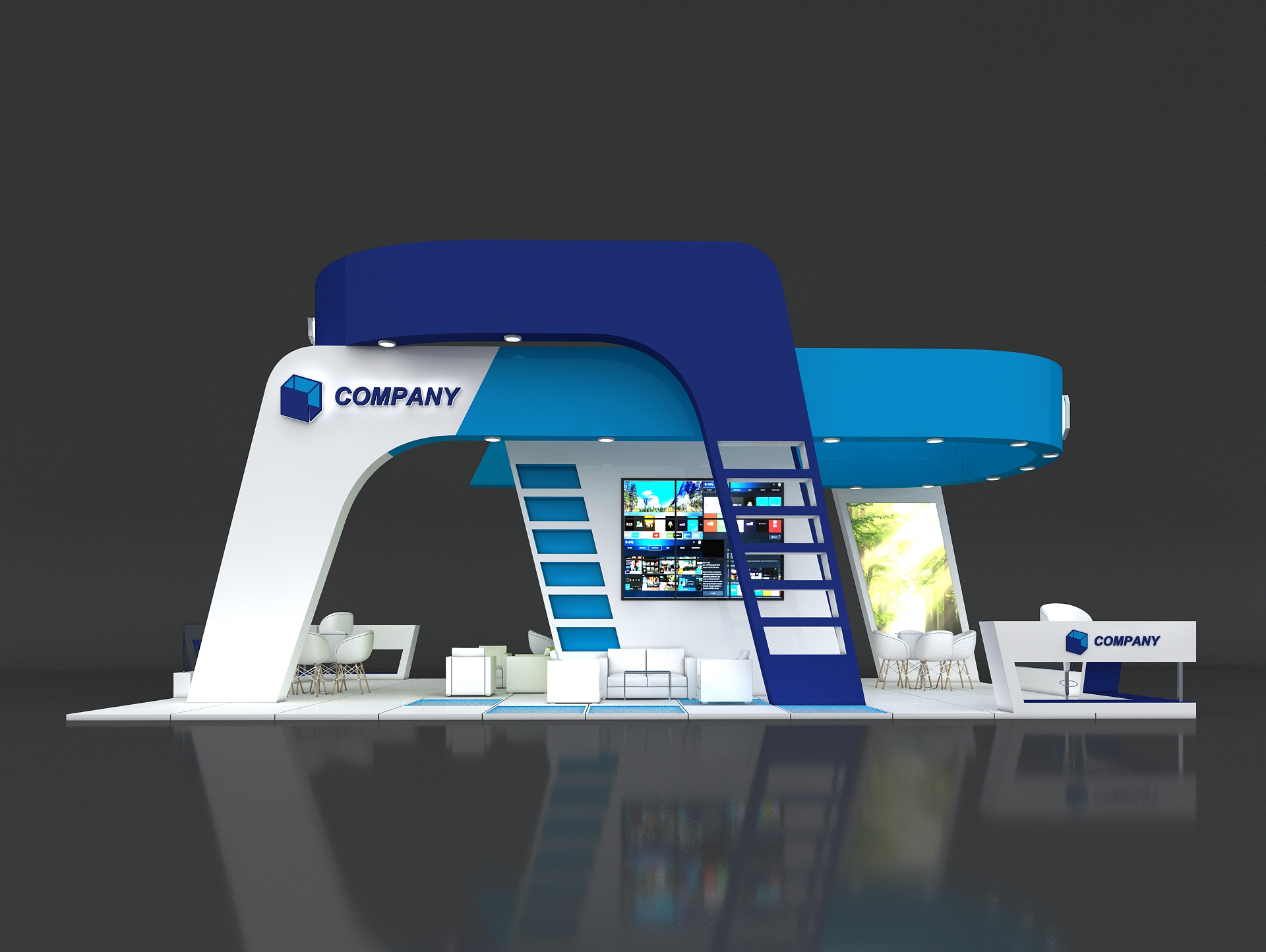 3D exhibit stand stall - TurboSquid 1623150