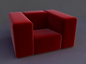 3d armchair cube
