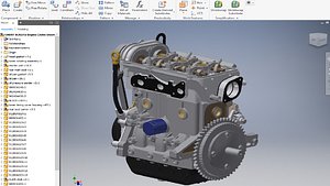 Chery-SCR 372-dohc-engine 3D model