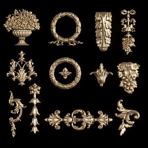 3D classic decor ornament