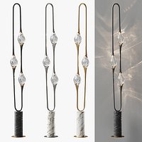 Il Pezzo 12 floor lamp with caustic effect