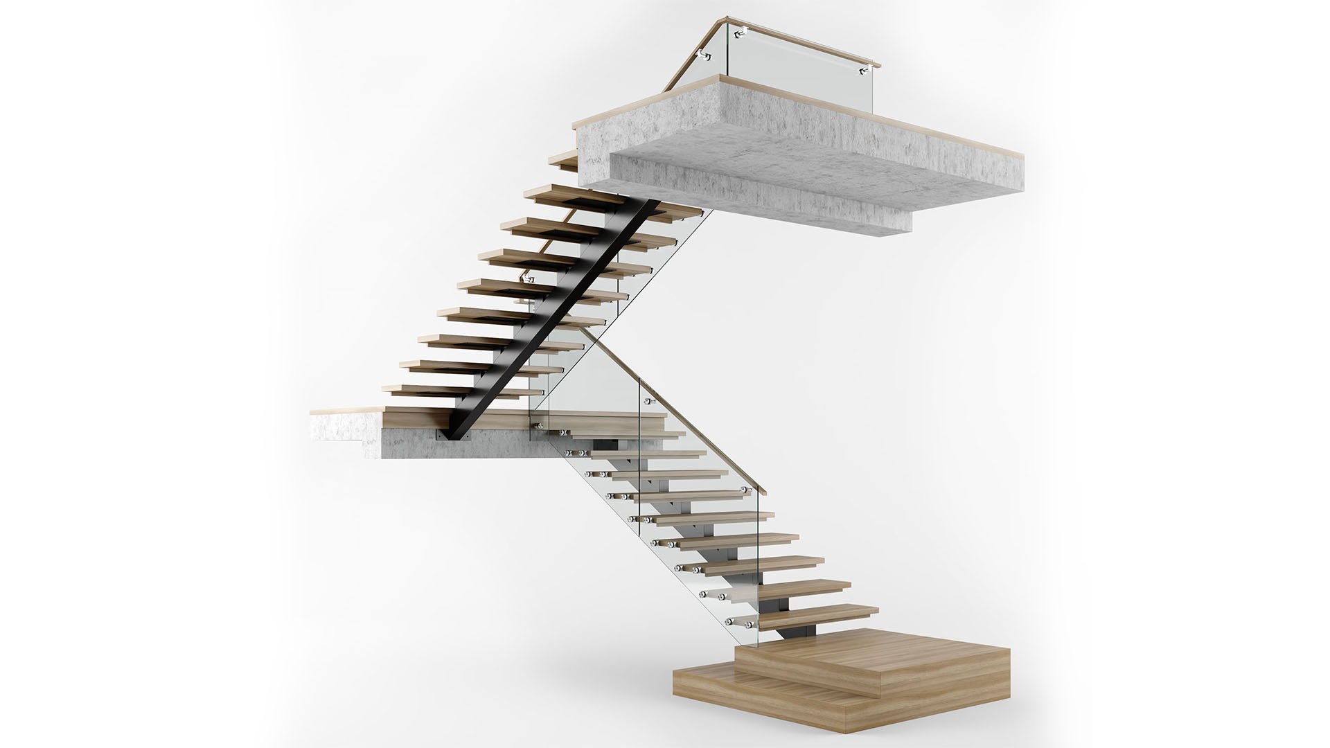 Modern interior stair 07 3D model - TurboSquid 1842141