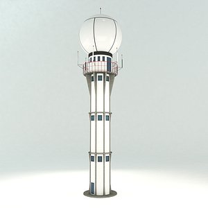 3D model weather radar tower