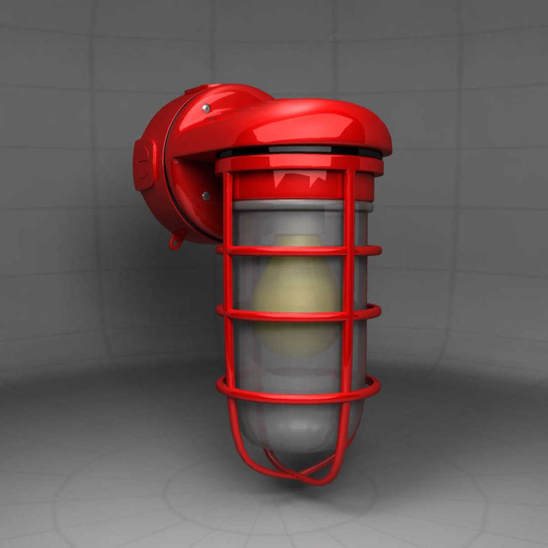 industrial exterior light fixture obj