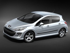 3ds max peugeot 308 car