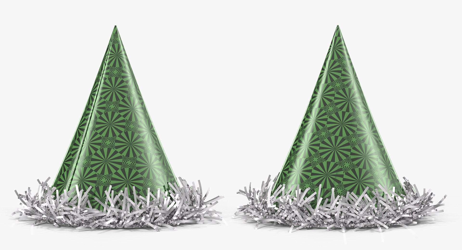 Fringed foil party hat 3D model TurboSquid 1261773
