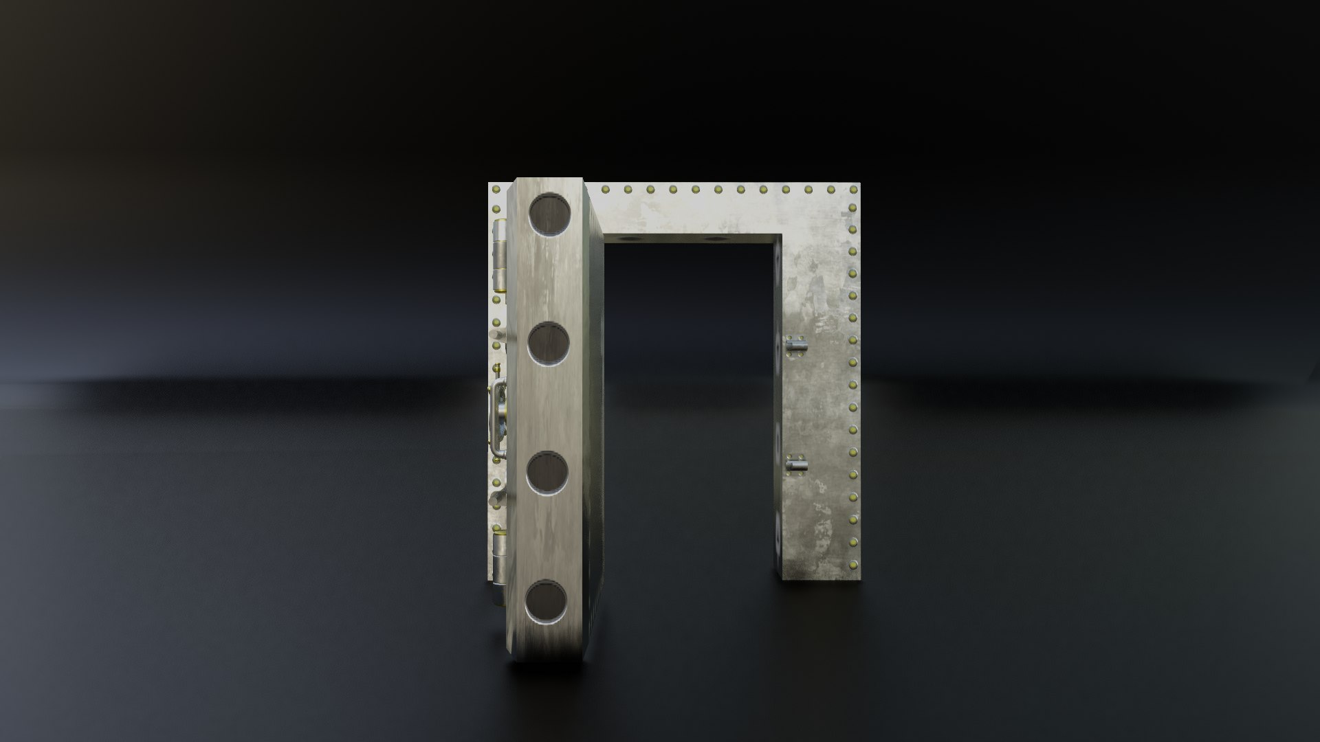 3D Reinforced Vault Door Set - TurboSquid 2000781