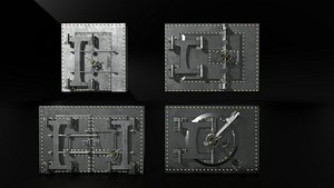 3D Reinforced Vault Door Set