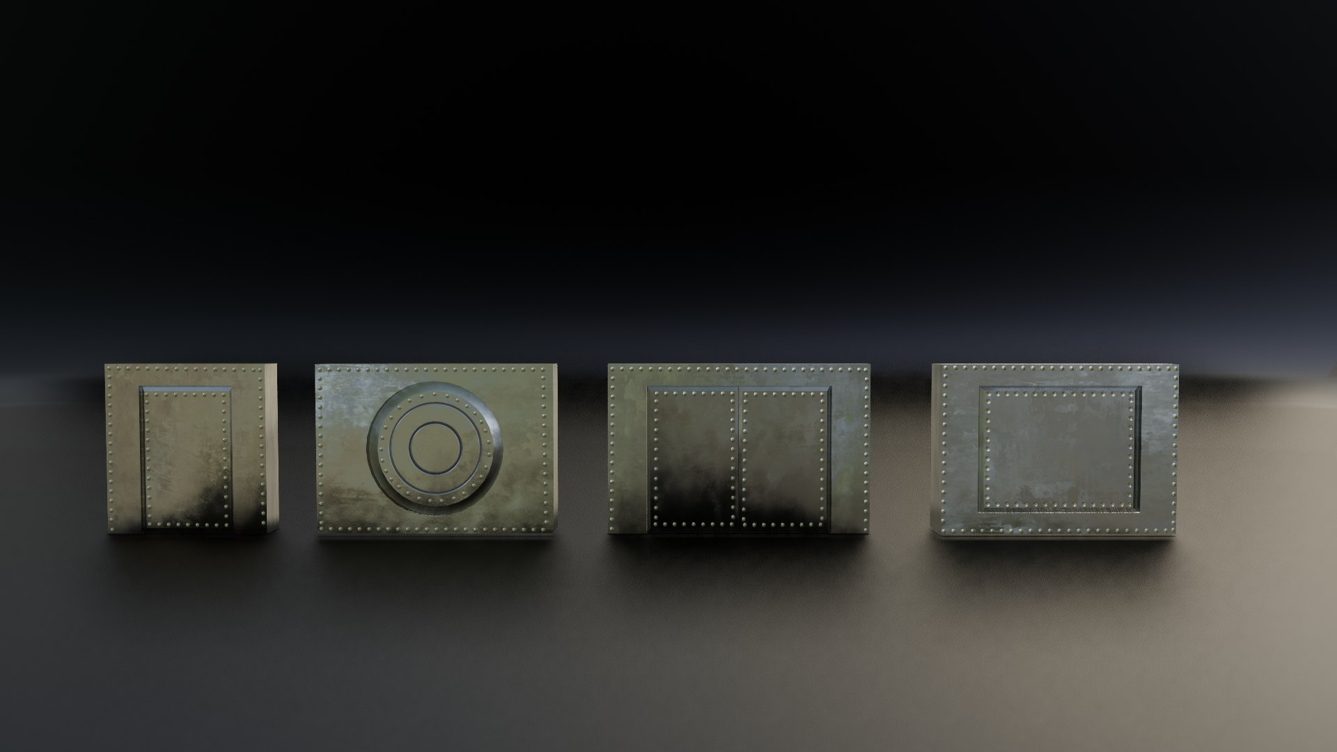 3D Reinforced Vault Door Set - TurboSquid 2000781