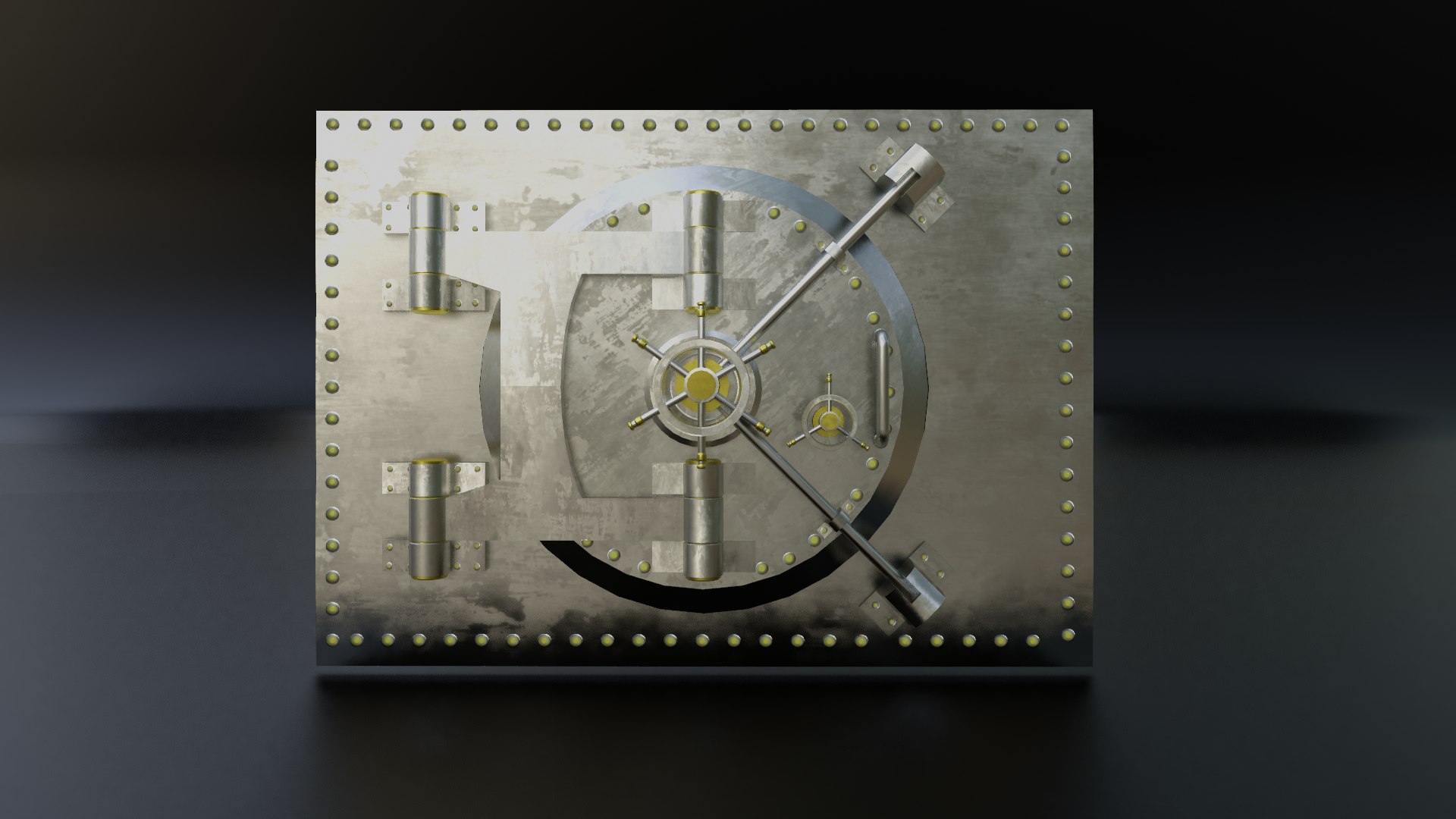 3D Reinforced Vault Door Set - TurboSquid 2000781