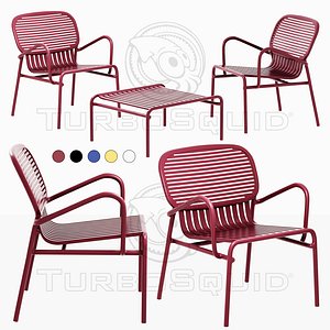 Week-End Outdoor Armchair + Outdoor Coffee Table (vray+corona)