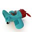 stylized cartoon plane 3d model