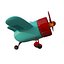 stylized cartoon plane 3d model