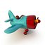 stylized cartoon plane 3d model