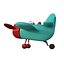 stylized cartoon plane 3d model