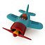 stylized cartoon plane 3d model