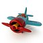 stylized cartoon plane 3d model