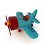 stylized cartoon plane 3d model