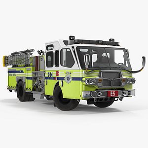 Fire Department E-One Quest Pumper Rigged 3D Model