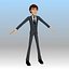 Rigged Cartoon Man 05 Handsome Guy