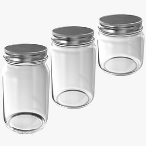 3D Glass Jar Collection 3