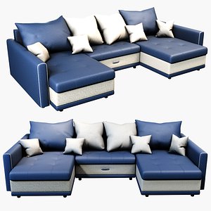 Prestij Sectional Sofa with stitches