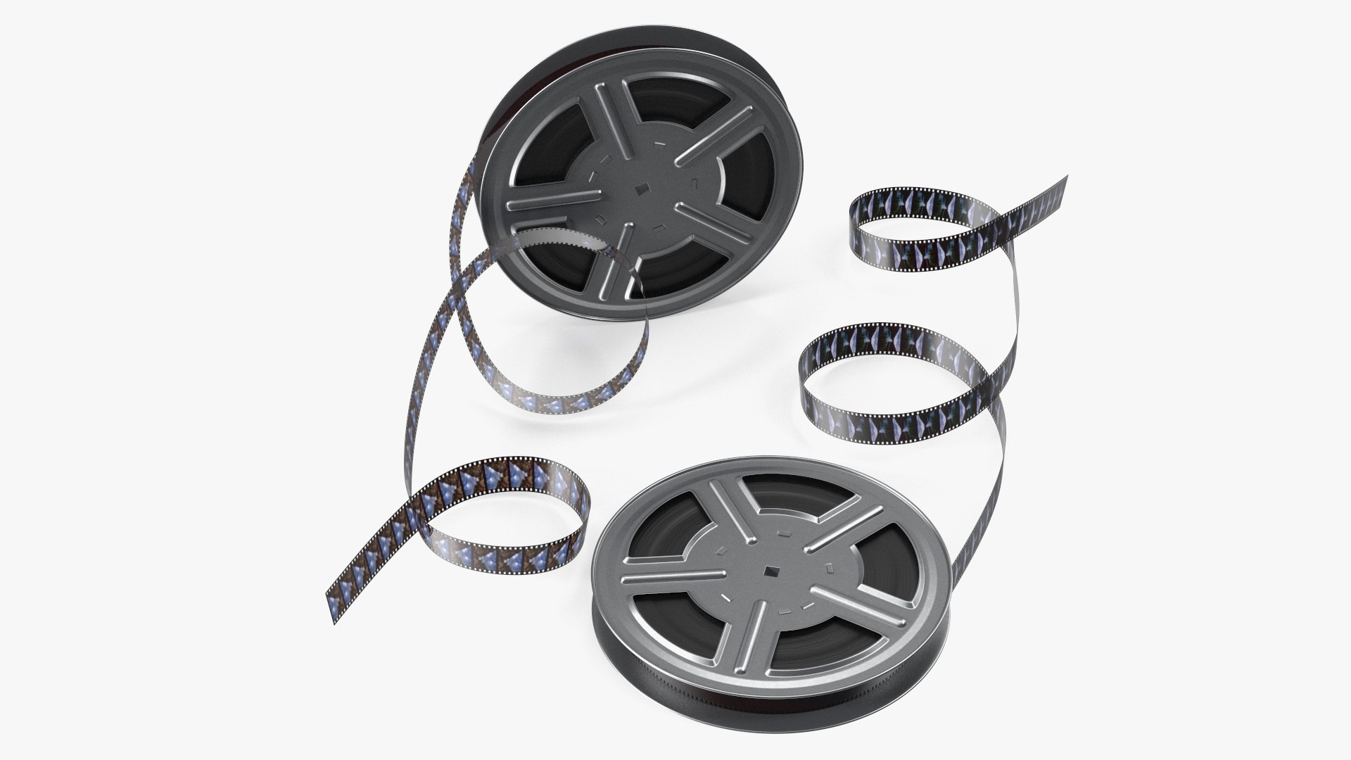 3D Color Video Film Reel Set - TurboSquid 2112265