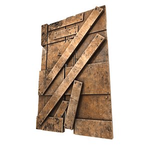 Medieval Wooden Wall - Low Poly 3D Model 3D model