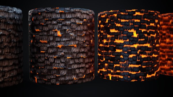 3D модель Бесшовные текстуры обожженного дерева - TurboSquid 2335965