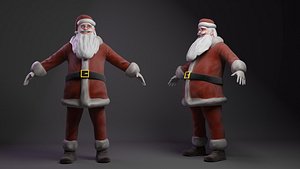 Santa Claus cartoon rigged