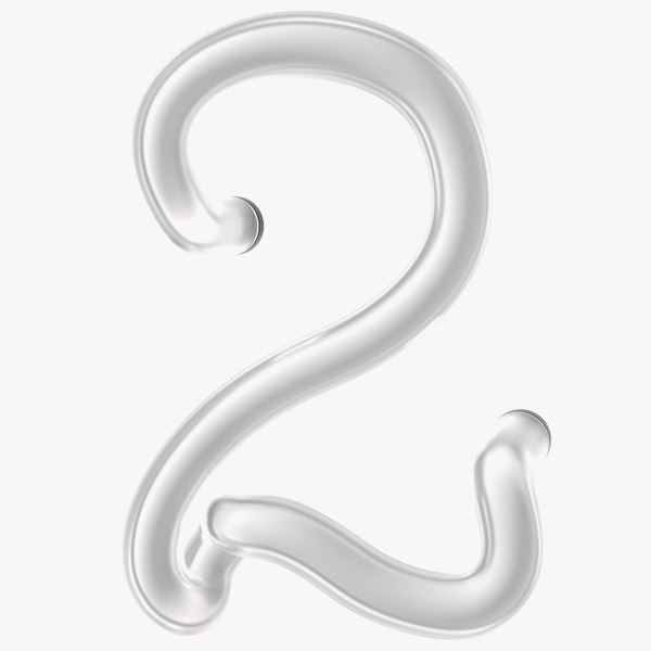 3D Neon Tube Light Number 2 model - TurboSquid 1855592