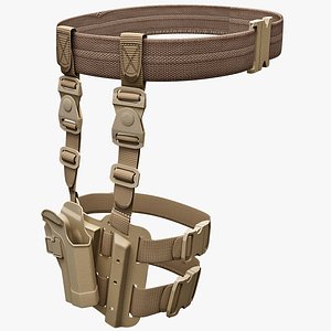 tactical serpa pistol holster 3d model