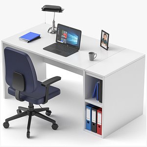 Modern Desk 3D Model 3D model