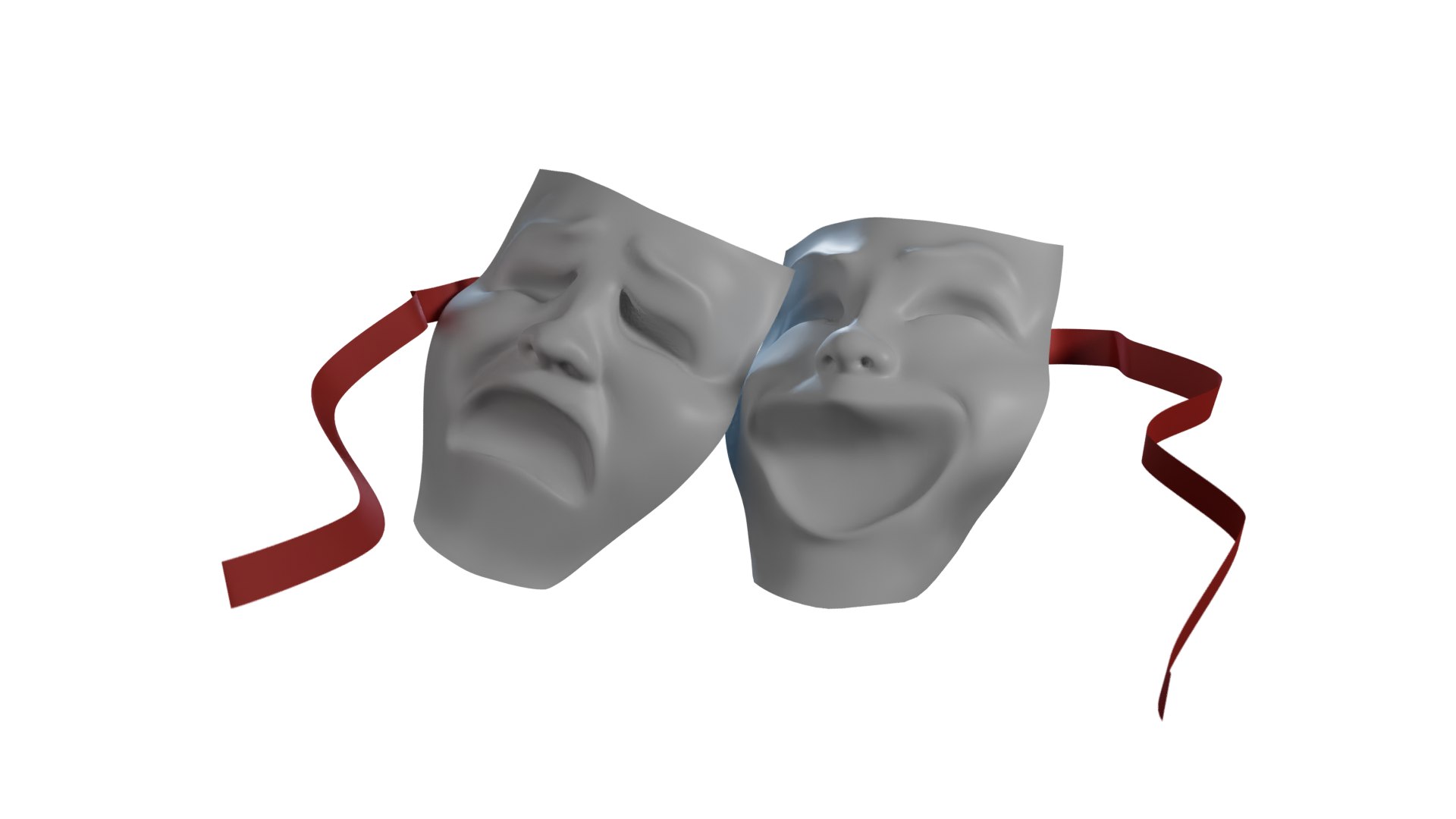 3D Theater Masks Model - TurboSquid 2282118