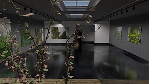 VR Free Art Gallery 8 low poly models 3D model